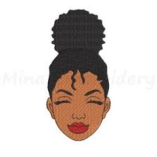 DIGITAL: Set of 3 Designs Girls With Afro Hair
