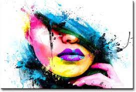 80 easy canvas painting ideas. Pintura Pintura Canvas Painting With Uv Print Of Gal Face Half Painting With Wooden Frame Art