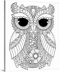 Owl Iii Coloring Canvas Owl Coloring Pages Mandala Coloring Pages Coloring Books