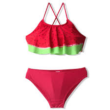 2020 Bonito Menina Swimsuit Crianças Melancia Impressão ...