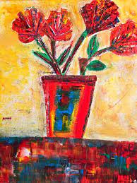 Paintings i love flower paintings flowers in vase painting paint flowers diy flowers beautiful paintings art moderne arte floral abstract flowers. Abstract Still Life Flowers In Vase Painting By Rosemary Lynch Saatchi Art