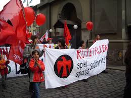 Anti erdogan demonstration, sommer 2016, bern. 1 Mai Rote Falken Bern