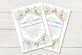 5x7 Greenery Wedding Watercolor Invitation Diy Digital File Printable At Re Diy Watercolor Invitations Watercolor Wedding Invitations Wedding Day Invitations