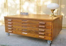 Vintage Flat File Cabinet Coffee Table By 15degrees On Etsy Flat Files Flat File Cabinet Filing Cabinet