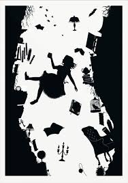 Black Alice In Wonderland Alice In Wonderland Tumble Down The Rabbit Hole Silhouette Etsy Adventures In Wonderland Alice In Wonderland Wonderland