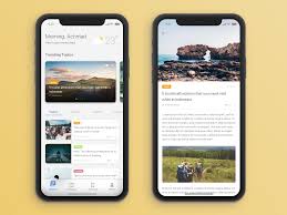 News Dashboard Display Iphone App Design Ios App Design App Interface Design