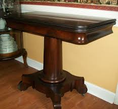 Antique Empire Game Card Table Center Table Flame Mahogany Vintage Furniture For Sale Table Games Table Cards