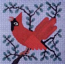 Cardinal Counted Needlepoint Chart