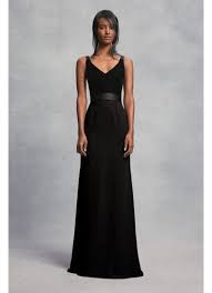 Crepe And Velvet Bridesmaid Dress With Open Back David S Bridal