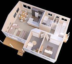 Visualisasi ini lah yang membantu kontraktor dalam mewujudkan rumah yang klien inginkan. 27 Denah Rumah Minimalis 2 Kamar Tidur Modern 2021 Dyp Im
