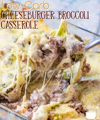 55 very low carb foods that won't send your blood sugar soaring! Low Carb Cheeseburger Casserole Recipe Low Carb Cheeseburger Casserole Broccoli Recipes Casserole Recipes