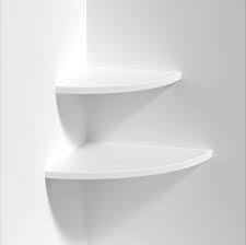 It's january so it must be home improvement month. European Made Floating Corner Shelves White Double Deal The Shelving Shop