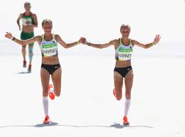 Global access powered by jd sports us, elite, global styles are now unlocked locally. Olympic Twins Cross The Marathon Finish Line Holding Hands Germany S Anna And Lisa Hahner