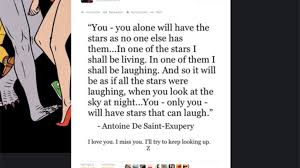 With sabine bohlmann, joachim höppner, christian marschall, eberhard mondry. Die Tochter Von Robin Williams Zelda Williams Verabschiedete Sich Von Ihrem Vater Mit Folgendem Zitat Von Antoine De Saint Exupery Wenn Du Bei Nacht Den Himmel Anschaust Wird Es Dir Sein Als