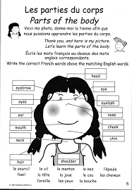 French Parts Of The Body Printable The Face Worksheet With Word Bank French Worksheets Learn French French Lessons