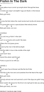 Bluegrass Songs With Chords Fishin In The Dark Guitar Chords And Lyrics Ukulele Songs Guitar Songs For Beginners