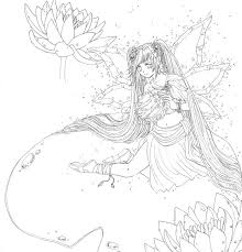 Coloring Contest Water Fairy By Wafuru D426t79 Png 875 913 Fairy Coloring Pages Coloring Contest Fairy Coloring