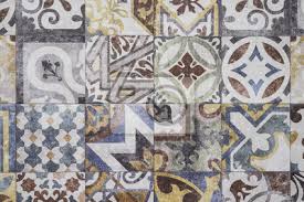 Gerade sehr hohe räume lassen sich so optisch anpassen. Bunte Marokkanische Fliesen Ornamente Mosaik Boden Textur Fototapete Fototapeten Portugiesisch Mehrfarben Flickwerk Myloview De