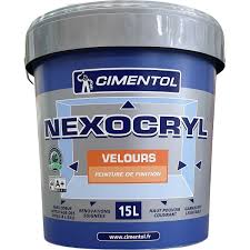 Peinture Cimentol Nexocryl Velours Blanc 15l En 2020 Peinture Mur Et Plafond Velours Peinture Interieur