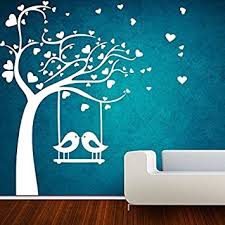 Amazing wall stickers to apply on bedrooms. Decor Kafe Pvc Vinyl Film Animal Wall Sticker Standard White Amazon In Home Improvement