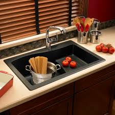 Spacious single bowl basin sinks to multitasking double bowls; Swanstone Qzad 3322 077 Large Drop In Ascend Single Bowl Kitchen Sink Nero Faucetdepot Com