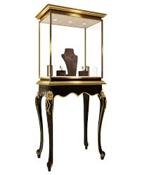 Made by frederick sage & co. Vitrine Top Queen Anne Leg Museum Display Case For Jewellery Uniquekiosk