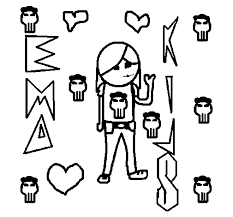 Imágenes chidas para dibujar a lápiz. Dibujo De Nina Emo Para Colorear Dibujos Net