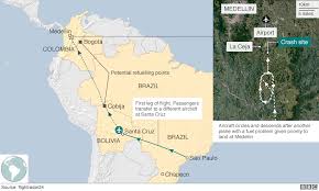 Plane with chapecoense brazilian professional football players reportedly crashes in colombia at around 10:15pm local time in cerro gordo after disappearing in the colombian airspace. Colombia Chapecoense Plane Crash What We Know Bbc News