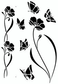 Here you can explore hq butterfly silhouette transparent illustrations, icons and clipart with filter polish your personal project or design with these butterfly silhouette transparent png images. Beautiful Swirly Flowers And Butterflies Silhouette Stencils Template Sjabloon For All Kind Of Crafts Like J Butterfly Stencil Silhouette Stencil Stencils
