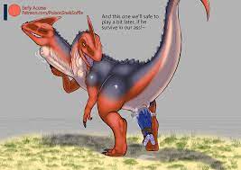 absurd res after vore anal anal vore claws dinosaur female female  pred feral group half-closed eyes hi res human justwhite larger female  larger pred looking back male mammal narrowed