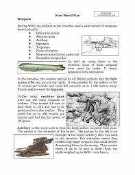 Worksheets are world war one information and activity work, cause. Weapons Types Used In World War I Gcse Worksheet