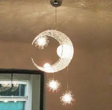 Moon Star Children Kid Child Bedroom Pendant Lamp Chandelier Light Ceiling Bedroom Pendant Star Pendant Lighting Pendant Lamps Bedroom