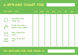 green and yellow house toddlers reward chart templates by