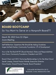 Learn how to start a non profit in illinois. Board Bootcamp Community Foundation Of East Central Illinois