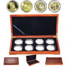 Display boxes & frames storage boxes poly bags trays, boxes & cases > shop all coin storage & display. Oak Coin Wood Case Display Box Wooden Storage Collection Holders For 8 Coins Buy At A Low Prices On Joom E Commerce Platform