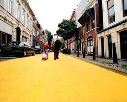follow the yellow brick road stad kunstenaar