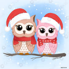 Temporada invierno tiempo otoño verano, invierno, invierno, póster, rama png. Lindo Pareja Buho Dibujos Animados Mano Dibujado Acuarela Invierno Vector De Stock Crushpixel