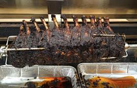 Bake, uncovered, at 350° for 1 hour 40 minutes or until tender. Holiday Dinner Pork Loin Rib Roast Barbecuebible Com
