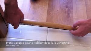 Laminat parke ve duvar arasındaki boşluğu ölçün. Eldeco Aluminyum Hazir Kapi Esigi Profili Youtube