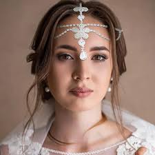 Silver sales headpiece chain