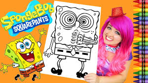 These oversized colouring pages include large, detailed images waiting to be filled in with the colour combinations of your choice. Coloring Spongebob Squarepants Giant Coloring Book Page Crayola Crayons Kimmi The Clown Youtube