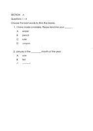 Soalan English Bi Bahasa Inggeris Tahun 2 Paper 1 Cool Words English Words