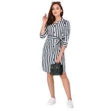 Buy Itrra Women S Cotton Striped Collared Knotted Buttoned Down Knee Length Shirt Dress Blue And White X Large At Amazon In Shop online for casual dresses, stylish cocktail numbers, cute prom dresses and floaty maxi lengths. buy itrra women s cotton striped