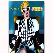 2018 Rap Music Album New Cardi B Invasion Of Privacy Silk Canvas Poster Home Decoration Wall Picture Prin Cool Album Covers Album Cover Art Iconic Album Covers