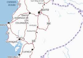 Haga clic en el mapa para visualizar la altitud. Michelin Banos De Agua Santa Map Viamichelin