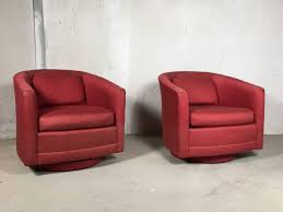 Bring home a comfy accent chair. Pair Red Milo Baughman Swivel Chairs For Living Room Chairs Tub Chair Barrel Chair Accent Chairs Lounge Chair Modern Chairs Chair Barrel Chair Tub Chair