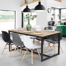 Bonjour, nous sommes une entreprise en création. Table A Manger Industrielle Bois Et Metal Noir 150cm Detroit Id Market