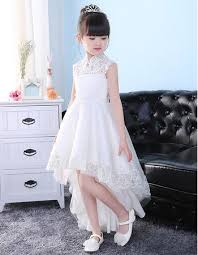 Fashionable A Line Mandarin Collar High Low Asymmetrical Hem Tulle Flower Girl Dresses With Beaded Appliques Us 109 99 Buybuystyle Com Flower Girl Dresses Tulle Kids Designer Dresses Flower Girl Dresses