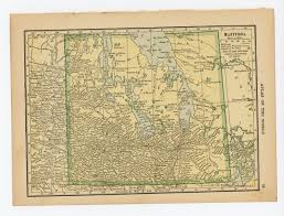 Alberta, manitoba, northwest territories, nunavut. 1911 Alberta And Saskatchewan Map On One Side And Manitoba Map On One Side Ebay