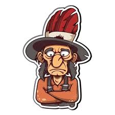 Beyaz Arka Plan üzerinde çizgi Film Kızılderili çıkartması Vektör,  Hindistan, Etiket, Karikatür PNG Resim ve çizimi ücretsiz Indirmek Için  Arka Plan Ile